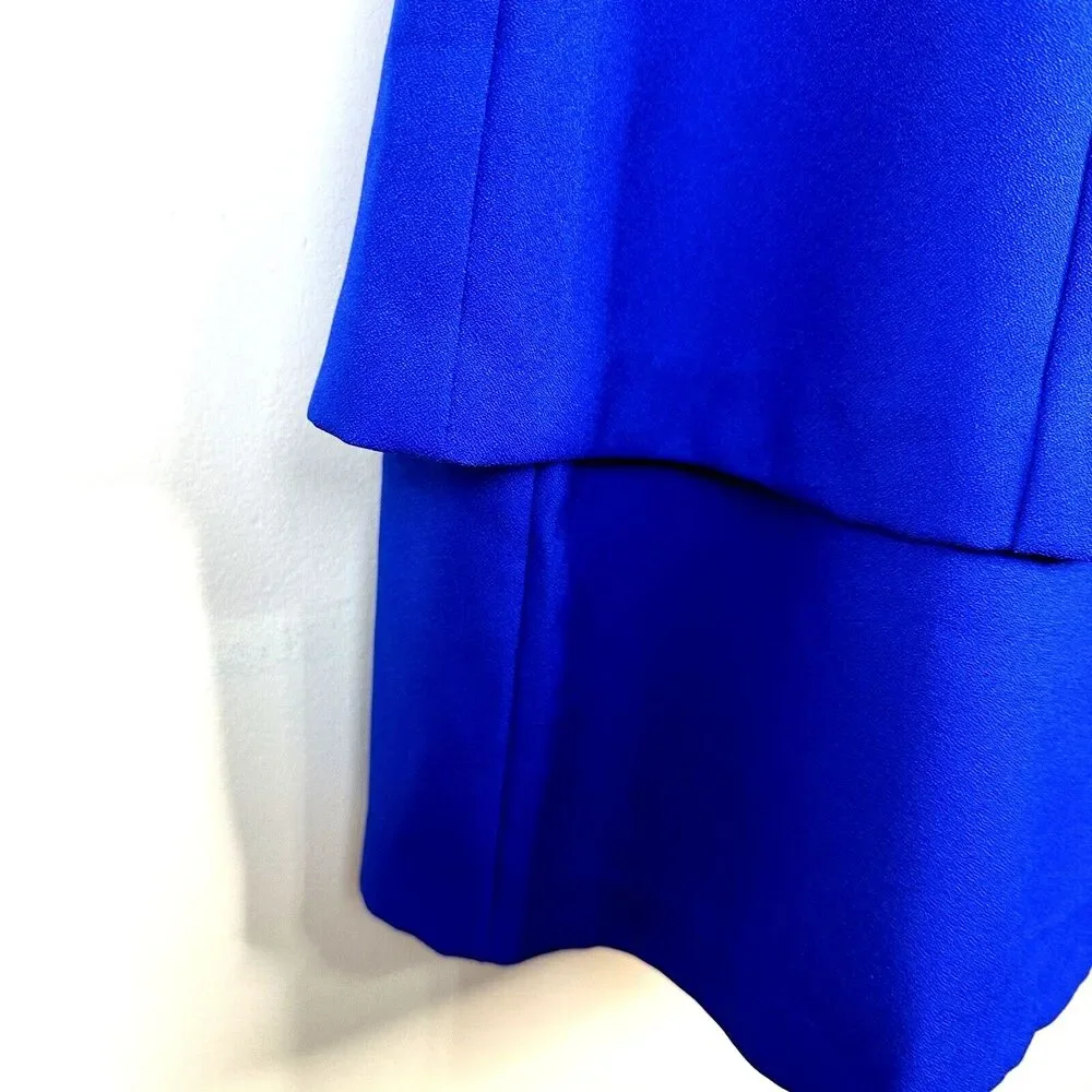 Vintage La Belle Fashion Inc USA Royal Blue 80s Peplum Dress Women's 11